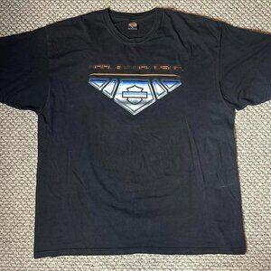 Vintage Harley Davidson biker graphic tee from 2002. Has a nice back hit 2XL